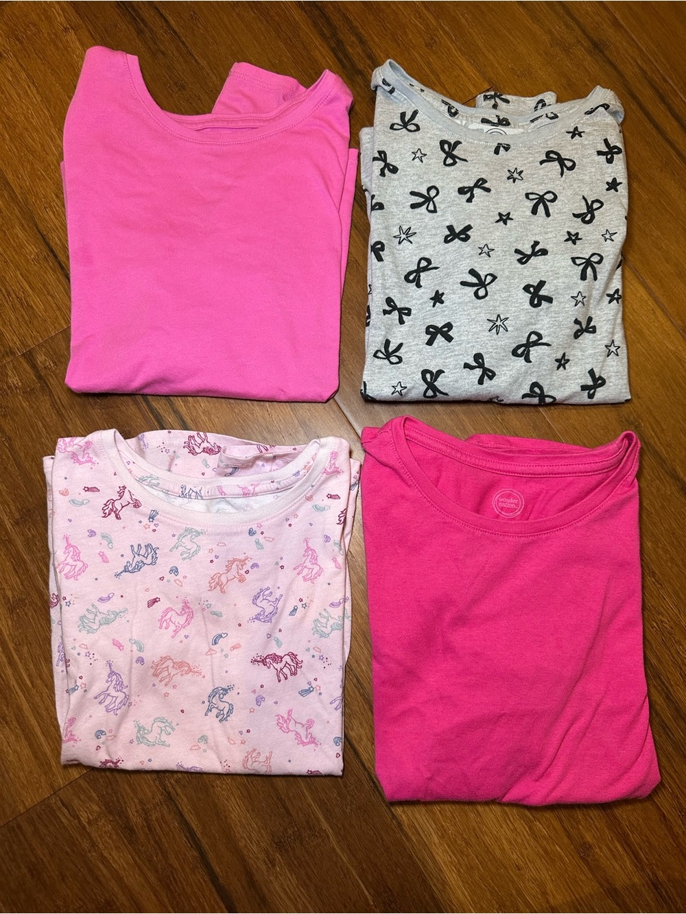 wonder nation Girls 10/12 bundle 2 long sleeve and 2 short sleeve